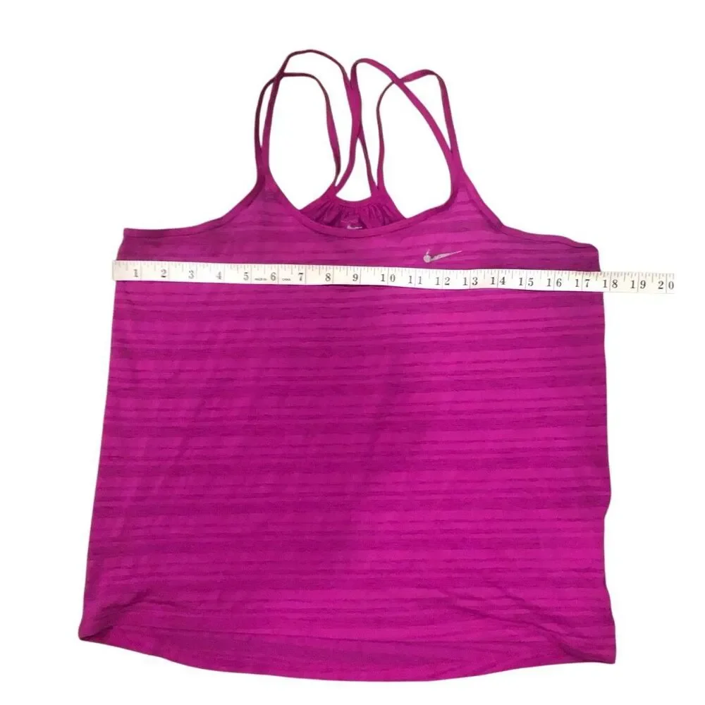 Nike pink string racerback running outdoor tank top size S